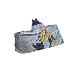 Bluey Towel Blue Hooded Animal Print Baby Towel Poncho